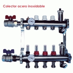 COLECTOR DE ACERO INOXIDABLE DE 8 VIAS HEMBRA HEMBRA DE 1" REF. FCTE8 FERCO, DISTRIBUIDOR REPARTIDOR HH H/H H-H