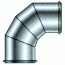 CODO GALVANIZADO PARA SALIDA DE HUMOS DE 200 x 90 CONVESA DSCTL, CURVA CHIMENEA GALVANIZADO EVACUACION DE HUMOS CURBA