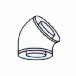CODO COAXIAL DE SALIDA DE HUMOS DE 80/110 A 45 H-H ALUMIGAS LACADO EN BLANCO REF ACCC61 CONVESA, CURVA HEMBRA HEMBRA ALUMINIO INTERIOR DE 80 EXTERIOR DE 100 BL BLC BLANCA CURBA HH H/H