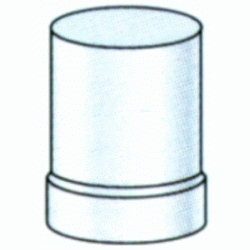 ADAPTADOR A CALDERA DE SALIDA DE HUMOS DE 130 ALUMIGAS LACADO EN BLANCO REF ALAD13130  CONVESA, ACOPLE ENGARCE ALUMINIO BL BLC BLANCA