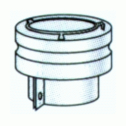 DEFLECTOR DE SALIDA DE HUMOS ANTIRREVOCO DE 110 ALUMIGAS LACADO EN BLANCO REF ALDA11 CONVESA, SOMBRERETE CAPERUZA ANTIRRETORNO ANTIRREGOLFANTE ALUMINIO SALIDA DE HUMOS BL BLC BLANCA RETENCION ANTI RETORNO antiretorno Cortavientos