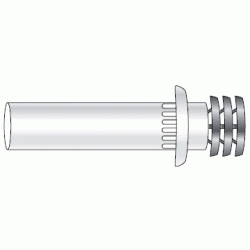 TERMINAL DE SALIDA VERTICAL SALIDA DE HUMOS DE 80/110 DE 1000 mm ALU ALU COAXIAL REF ACSV60 CONVESA, CHIMENEA CON DEFLECTOR CAPERUZA SOMBRERETE DE 1 M DE 100 CM Cortavientos