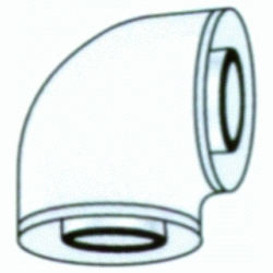 CODO PARA SALIDA DE HUMOS DE 80/125 DE 90 HEMBRA HEMBRA ALU ALU COAXIAL CONVESA DSCTL, CHIMENEA CURVA HEMBRA HEMBRA CURBA HH H/H H-H