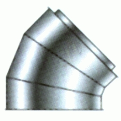 CODO INOX INOX PARA TUBERIA DE SALIDA DE HUMOS DE 250 ANGULO DE 45 REF IICC25 CONVESA DSCTL, chimenea CURVA DOBLE PARED CURBA capa