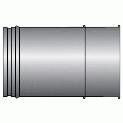 TUBO INOX SIMPLE AISI 316 EXTENSIBLE PARA SALIDA DE HUMOS DE 100 DE 250 mm REF BITE10 CONVESA, CHIMENEA MODULO DESPLEGABLE REGULABLE PROLONGABLE DE 25 A 40 CM INOXIDABLE Tuberias