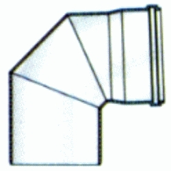 CODO DE POLIPROPILENO SIMPLE PARA LA SALIDA DE HUMOS DE 80 ANGULO DE 87 REF PPS0890 CONVESA, CHIMENEA PPR CURVA CURBA