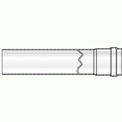 TUBO DE POLIPROPILENO SIMPLE PARA LA SALIDA DE HUMOS DE 100 DE 500 mm REF PPS1005 CONVESA, CHIMENEA PPR DE 0,5 M 50 CM Tuberias