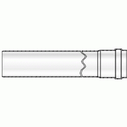 TUBO DE POLIPROPILENO SIMPLE PARA LA SALIDA DE HUMOS DE 100 DE 1000 mm REF PPS1005 CONVESA, CHIMENEA PPR DE 1 M 100 CM Tuberias