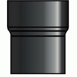 ADAPTADOR DE 100 - 100 DE ACERO VITRIFICADO NEGRO MATE CONVESA, 
