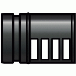 TERMINAL SALIDA HORIZONTAL DE 80 DE DIAMETRO DE ACERO VITRIFICADO NEGRO MATE REF. VBTH08 CONVESA, 