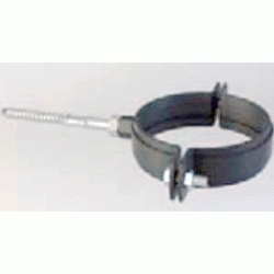 ABRAZADERA A PARED DE ALUMINIO EN NEGRO DE 100 PARA TUBO DE EVACUACION DE HUMOS PARA PELLETS FIG, CHIMENEA BIOMASA GARRAS FIJACION SOPORTES A PARED MURAL REF 10ABPRPEL Tuberias