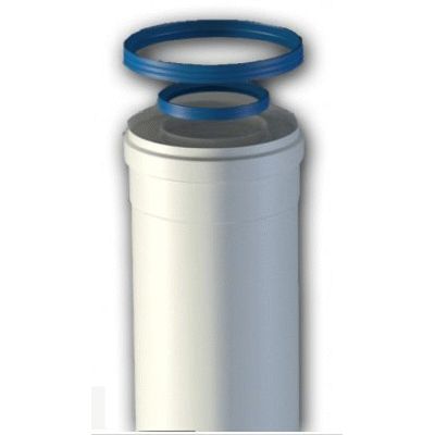 Tubo de 1000 mm COAXIAL DE ALUMINIO BLANCO macho hembra 60/100 para calentador estanco FIG, 610-1000MHP1 8436041631118