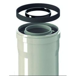 Tubo de 250 mm COAXIAL DE POLIPROPILENO macho hembra 60/100 para calderas de condensacion FIG, 8436041631217 8436041635130