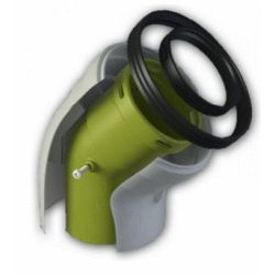 Codo de 45� COAXIAL DE POLIPROPILENO macho hembra 60/100 para calderas de condensacion FIG, 610-45MHP15 8436041631255