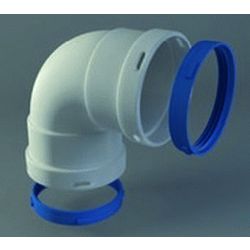 Codo de 90 COAXIAL DE ALUMINIO BLANCO hembra hembra 60/100 para calentador estanco FIG, 610-90HHP1 8436041633044