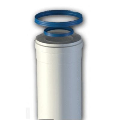Tubo de 1000 mm COAXIAL DE ALUMINIO BLANCO macho hembra 80/110 para calentador estanco FIG, 811-1000MHP1 8436041631965