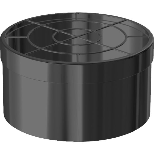 DEFLECTOR CAON ACERO INOXIDABLE 316 SIMPLE NEGRO EVACUACION DE HUMOS M-H DE 80 BIOMASA FIG, PELLET Cortavientos