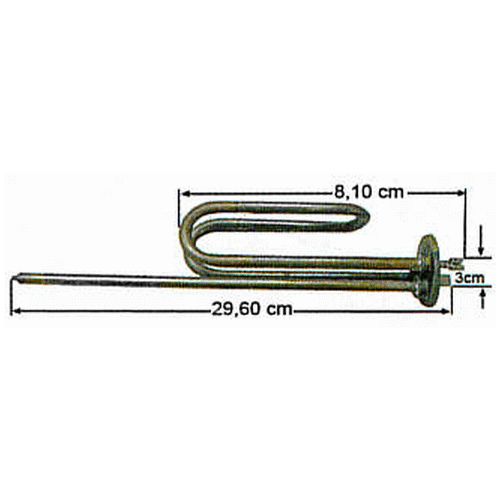 Resistencia termo elctrico de 1200watios 220v monoblock longitud del terminal 20mm REMLE 357270012, 357.27.0012 COINTRA ARISTON CORBERO CURVADA blindada Recambios Repuestos Fontaneria Para