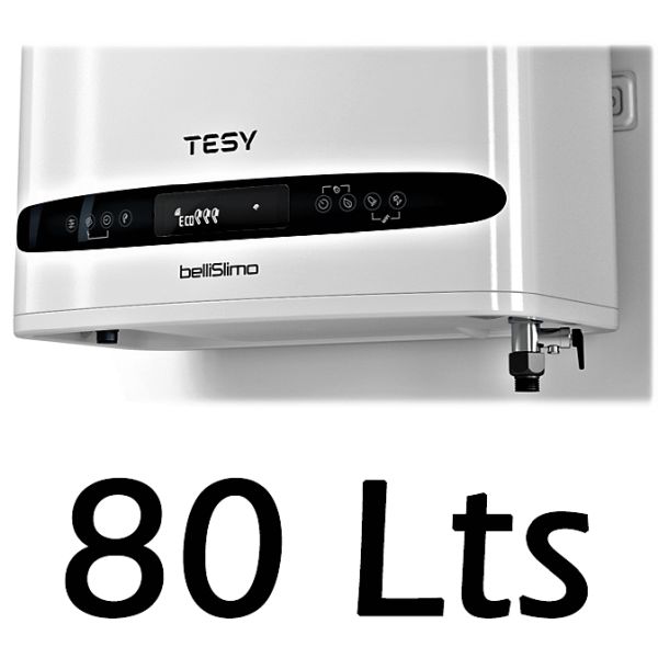 Termo electrico modelo BELLISLIMO de 80Litros reversible CON DOBLE ACUMULADOR TESY 304552, TESI CALENTADOR 80ltrs 80litros 80lts bellisimo bellslimo ESTRECHO CUADRADO RECTANGULAR TANQUE 3800879125234 Electric Flow Boilers water heater