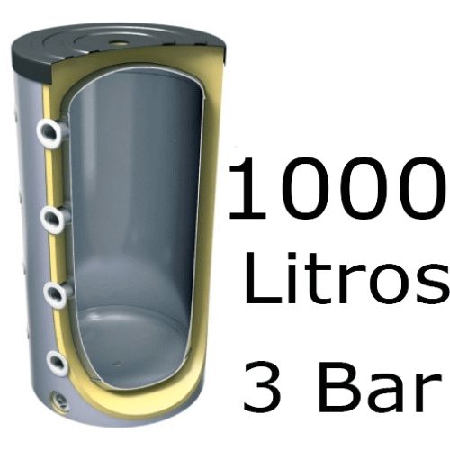 ACUMULADOR DE 1000Litros V-1000 99 ( DEPOSITO DE INERCIA ) 3 BAR TESY, tesis tesys Termos  Ltrs Lts 1000Litros