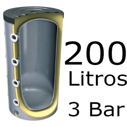 ACUMULADOR DE 200Litros V-200 ( DEPOSITO DE INERCIA ) 3 BAR TESY, tesis tesys Termos Ltrs Lts