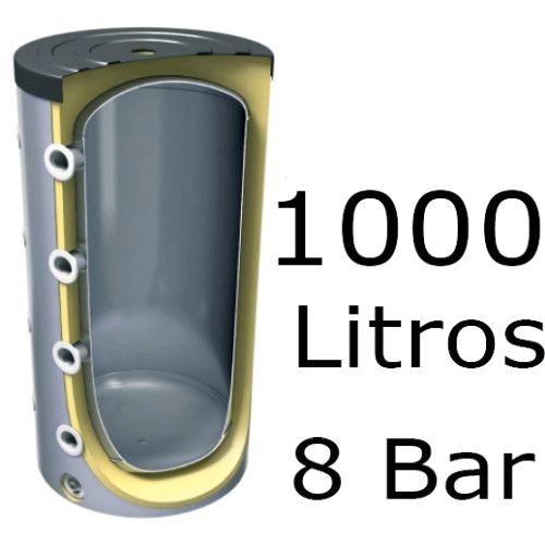 ACUMULADOR DE 1000Litros EV-1000 ( DEPOSITO DE INERCIA ) 8 BAR TESY, tesis tesys Termos  Ltrs Lts 1000Litros