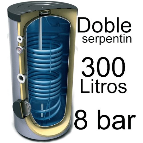 INTERACUMULADOR EVS2 DE 300Litros DE DOBLE SERPENTIN Y 8 BAR TESY, tesis tesys acumulador depsito interacumuladores acumuladores Termos  Ltrs Lts