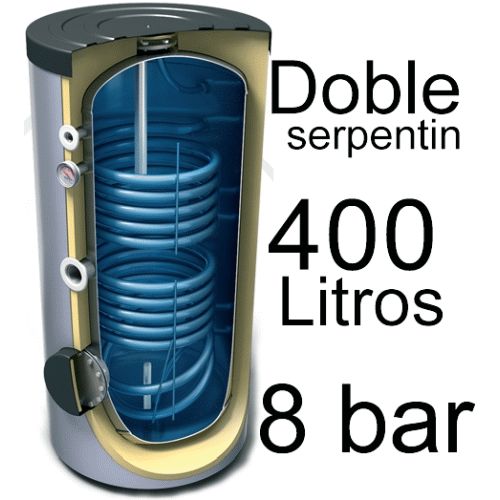 INTERACUMULADOR EVS2 DE 400Litros DE DOBLE SERPENTIN Y 8 BAR TESY, tesis tesys acumulador depsito interacumuladores acumuladores Termos  Ltrs Lts
