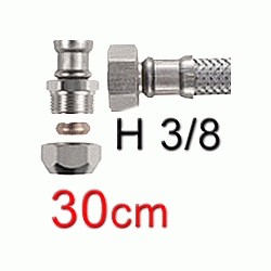 UNIFLEX BICONO HEMBRA DE 3/8 DE 30cm TUCAI, Latiguillo Conexin Malla Flexible Rabillo