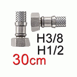 UNIFLEX MALLA HEMBRA HEMBRA DE 1/2 A 3/8 DE 30cm TUCAI, Latiguillo Conexin Malla Flexible Rabillo HH H/H H-H