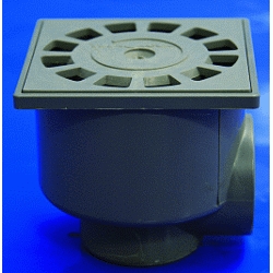 SUMIDERO SIFONICO T-87 50-40 DE 100 x 100 mm SALIDA V-H REJILLA PVC PARA TERRAZAS TECNOAGUA, REF. 50638 T87 T-87 Hidrotecnoagua Caldereta PATIOS Recomendado ECNMC VERTICAL HORIZONTAL REJIYA REGILLA REGIYA v/h vh 50/40 40-50