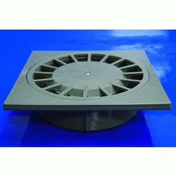 SUMIDERO SIFONICO T-88 50-40 DE 100 x 100 mm SALIDA VERTICAL PARA TERRAZAS REJILLA PVC TECNOAGUA, REF. 50601 T-88 T88 Hidrotecnoagua Caldereta PATIOS Recomendado ECNMC REJIYA REGILLA REGIYA 50/40 40-50