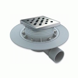 SUMIDERO SIFONICO SALIDA HORIZONTAL PARA PLATO DE DUCHA DE OBRA S 520 REJILLA DE 112 x 112 mm JIMTEN, 13821 S - 520 S520 SALIDA 40 /50 INOXIDABLE INOX REJIYA REGILLA REGIYA JINTEM Jinten Acero Jimtem