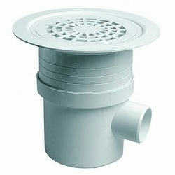 S 399 SUMIDERO SIFONICO DE PVC CON REVESTIMIENTO VINILICO PARA PLATO DE DUCHA DE OBRA JIMTEN, 12448 S-399 S399 SALIDA HORIZONTAL JINTEM Jinten Jimtem