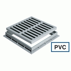 REJILLA CUADRADA CON CERCO PEATONAL DE 400 X 400 mm PARA ARQUETA JIMTEN, 34032 MARCO REJIYA REGILLA REGIYA JINTEM 400x400 40x40 Jinten Trapas Jimtem