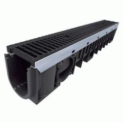 CANALETA USO PUBLICO DR102DF DE 1000 x 100 x 170 mm  Y 2 REJILLAS DE FUNCICON CLASE D-400 JIMTEN, 29086 CON PROTECTORES DE ACERO GALVANIZADO REJIYA REGILLA REGIYA JINTEM Jinten Metalicos Jimtem