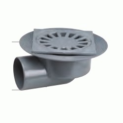C 203 DE 150 x 150 mm SALIDA HORIZONTAL DE 75  CALDERETA SIFONICA EXTENSIBLE REJILLA PVC CREARPLAST, 101203 C-203 C203 SUMIDERO PATIOS TERRAZAS PARA TELA ASFALTICA Sifones REJIYA REGILLA REGIYA desagues desages 15x15 15/15