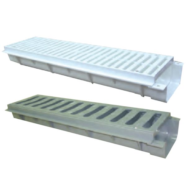 C 241 CANALETA CON REJILLA PVC DE 5200 x 170 mm GRIS GARAJE CREARPLAST, 110241 C-241 C241 REJIYA REGILLA REGIYA