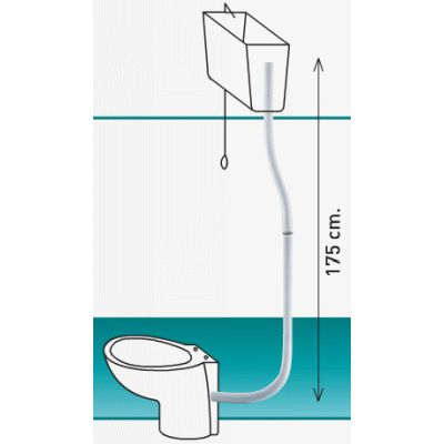 BAJANTE WC PLASTICO CON CURVA 0154067010 8426871007368, PARA CISTERNA ALTA recambios repuestos Tanques Altos W.C. Mecanismos para Fontaneria de