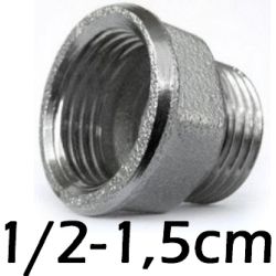 ALARGADERA CROMADA DE 1/2x1,50cm SUPER, ALARGADOR PROLONGADOR RACOR MARSELLA LATON CROMADO CROMO CRO Racords Alargo