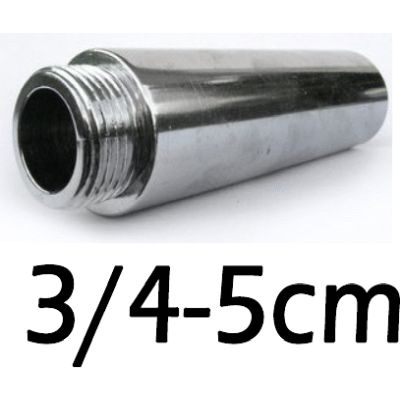 ALARGADERA GRIFOS DE 3/4x5cm CROMADA, ALARGADOR PROLONGADOR RACOR MARSELLA LATON CROMADO CROMO CRO Racords Alargo