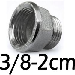 ALARGADERA CROMADA DE 3/8x2cm, ALARGADOR PROLONGADOR RACOR MARSELLA LATON CROMADO CROMO CRO Racords Alargo