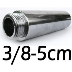 ALARGADERA GRIFOS DE 3/8x5cm CROMADA, ALARGADOR PROLONGADOR RACOR MARSELLA LATON CROMADO CROMO CRO Racords Alargo