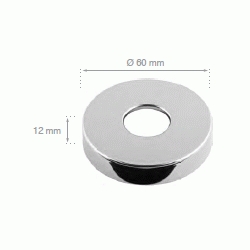 FLORON CROMADO SLIM DE 1/2 G REF. 5595 DUCHAFLEX, Plafn Embellecedor DE LATON CROMADA CROMO CRO STANDARD ESTANDARD UNIVERSAL Escudos Enbellecedores floreton Metal