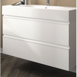 Mueble SPIRIT de 1000mm 2C Blanco Brillo SALGAR 22635 (Tiradores no includos ver coleccin), Lababos washbasin basin lavavos Lavabos de bao 2 dos cajones suspendido wall hung vanity unit and basin two drawers