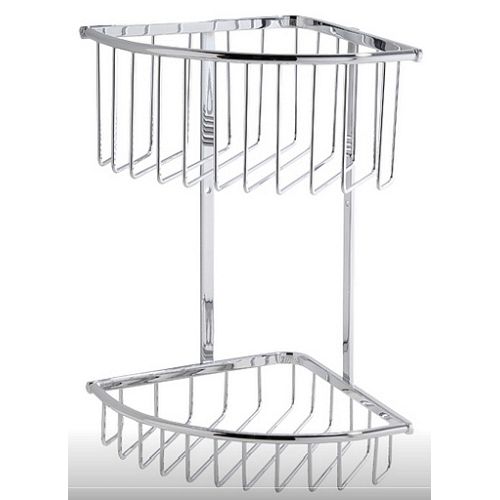 Jabonera doble de esquina de 195x34x195mm Cromo PyP AC-192, 