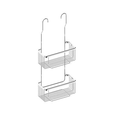 Jabonera doble colgador grifo 260x650x115mm Cromo PyP AC-197, 