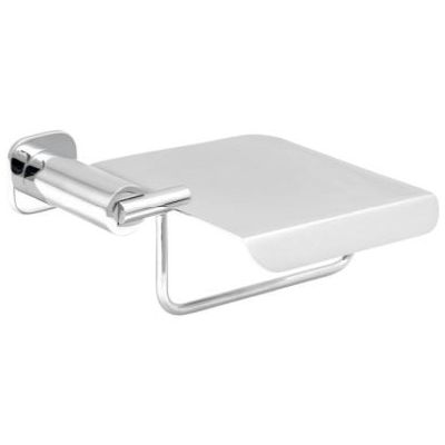 PORTARROLLO CON TAPA BASIC CROMO REF. BC-01 FORMA BAO, Cromado Cromada Portarrollos CR CRO