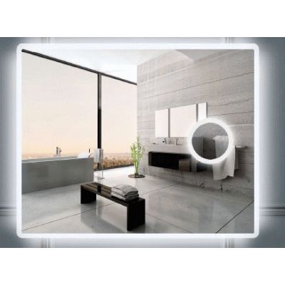 Espejo KYSA LED de 1000x800mm 220v-30w con espejo aumento x5 PyP ESP09, 