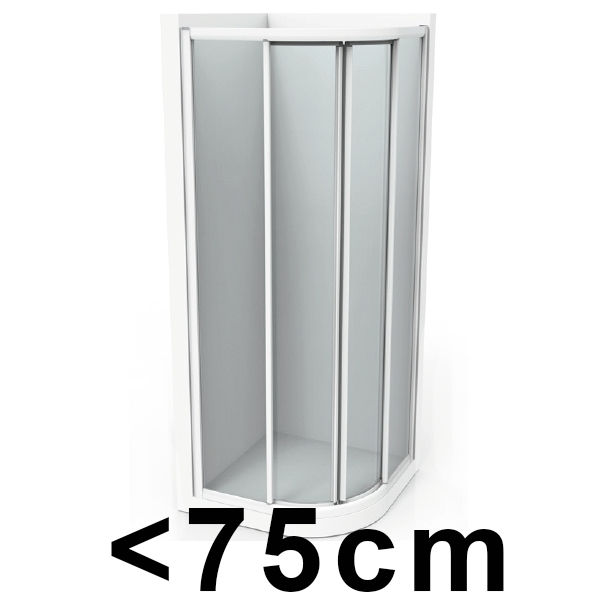 CABINA DUCHA CIRCULAR URANIA 3 REF. 227 DE 720 A 750 mm 2 FIJOS 2 PUERTAS BLANCO ACRILICO VELVET, MAMPARA PARA DUCHA REDONDA REDONDEADA DOS PUERTAS PERFILERIA BL BLANCO Manparas